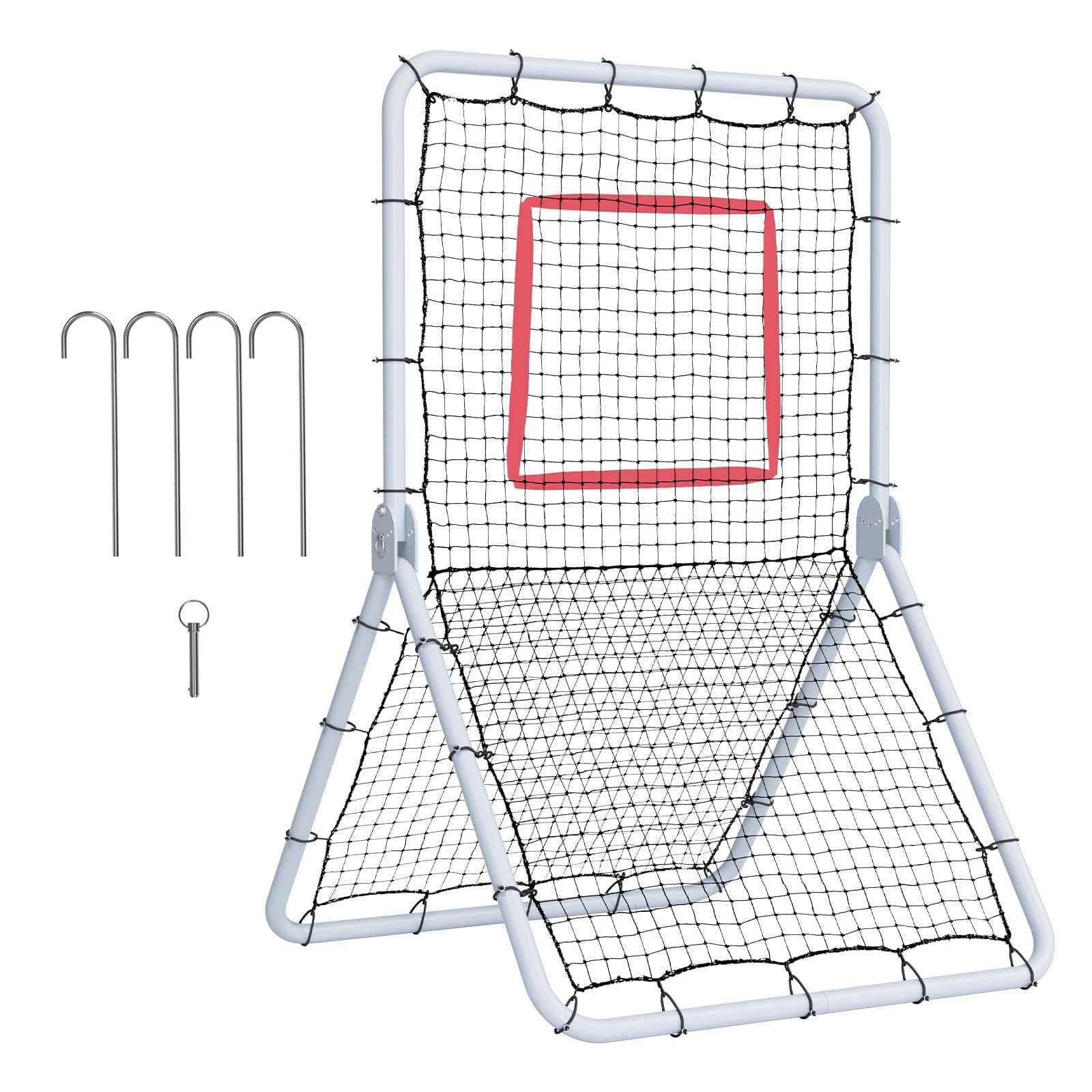 VEVOR 107x183 cm Baseball & Softball Rebounder Net with 5 Angles, Pitchback Training Net for Throwing & Fielding Practice