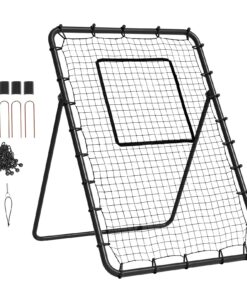 VEVOR 122x183 см. Сеть для бейсбола и софтбола с 5 углами, тренажер для возврата мяча с мишенью для тренировки метания