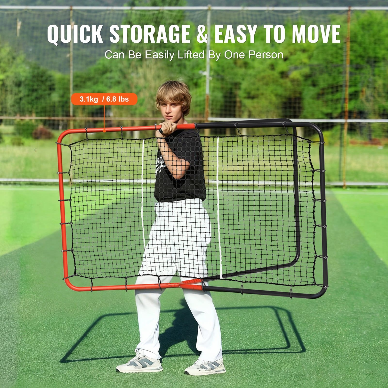 VEVOR 120x165 cm Baseball & Softball Rebound Net with 3-Zone Pitchback, Target Trainer for Throwing & Fielding Practice — attēls 6