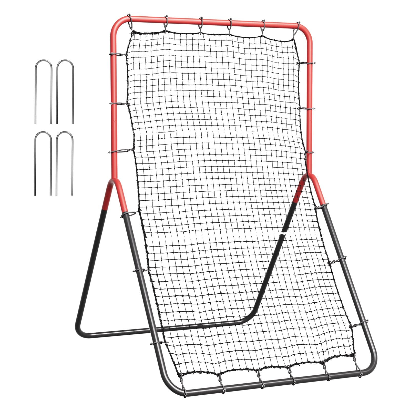 VEVOR 120x165 cm Baseball & Softball Rebound Net with 3-Zone Pitchback, Target Trainer for Throwing & Fielding Practice