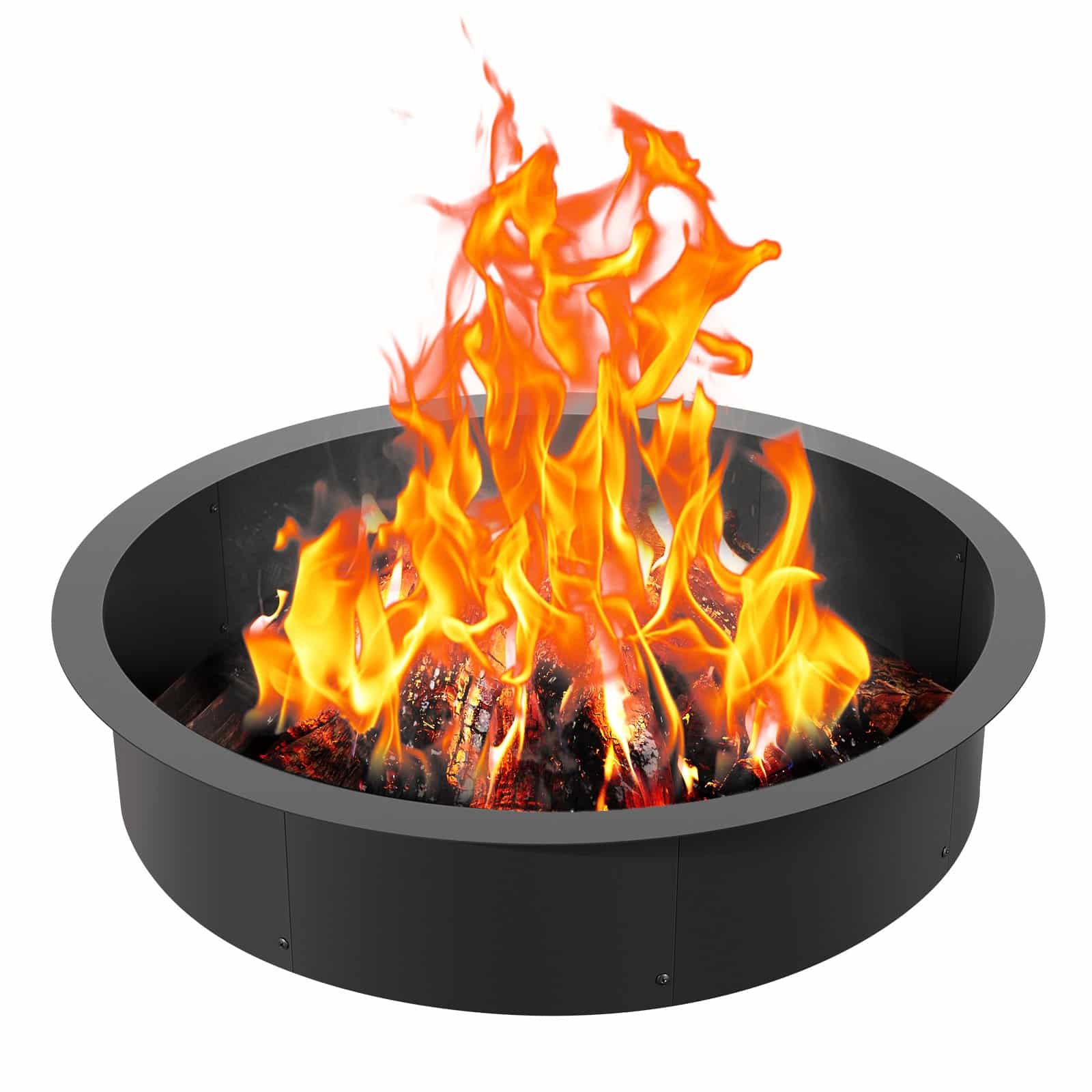 Кольцо VEVOR 1016mm Fire Pit Ring Insert, сверхмощная углеродистая сталь, внутренний диаметр 914 мм, высота 215 мм, для уличных костров и барбекю