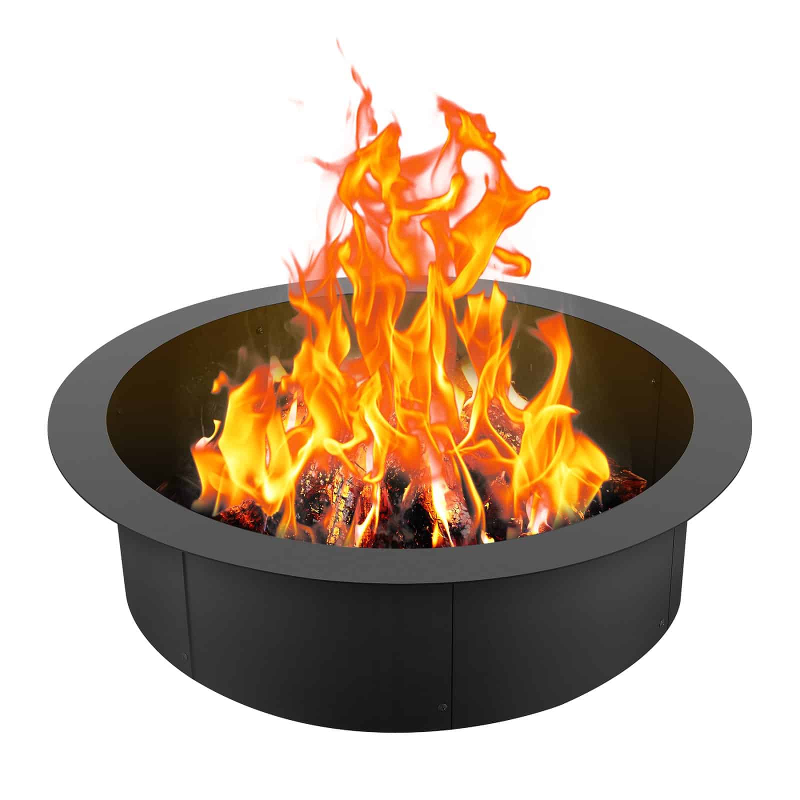 Кольцевая облицовка VEVOR 91cm Fire Pit, внутренний диаметр 76 см, высота 25 см, толщина 2,5 мм углеродистая сталь для наружных костров и кемпинга
