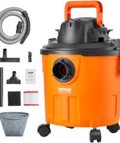 VEVOR 18.9L 6HP Wet & Dry Shop Vacuum with Blower, 2-in-1 Crevice Nozzle, Powerful Suction for Carpet, Pet Hair, Car