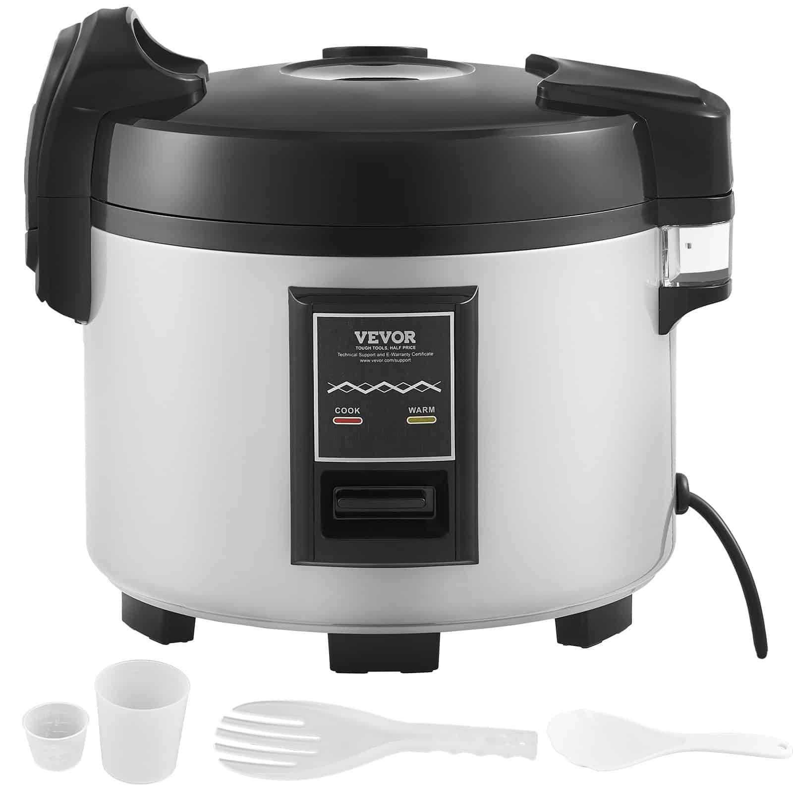 VEVOR 9L Commercial Rice Cooker & Warmer, 45-Cup Capacity, Nonstick Pot, Fast Cooking, 12h Warm Mode, for Restaurants