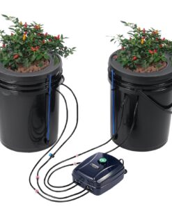 2-ковш 18,9 л системы гидропонного выращивания DWC с верхним капельным комплектом, воздушным насосом и камнями для листовых овощей