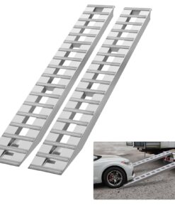 VEVOR 274.3x38.1 cm Aluminum Loading Ramps 4535.9 kg Capacity, Anti-Slip Design, 2PCS for Vehicles & Equipment