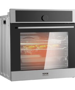 VEVOR Встраиваемый Электродуховка 76л, 3550Вт, 16 Режимов, Пиролитическая Очистка, Нагрев до 200°C за 5 Минут