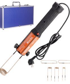 VEVOR 1000W Rokas magnētiskās indukcijas sildītāja komplekts ar 8 spolēm, 220V bezliesmu rūsējušu skrūvju noņēmējs