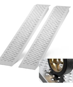 VEVOR 2 шт. алюминиевые пандусы 1200x215 мм, грузоподъёмность 399.2 кг, противоскользящие, портативные для ATV, газонокосилок, тележек