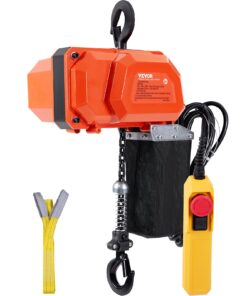 VEVOR Электрическая Цепная Таль 149.7 кг, Подъем 3 м, Скорость 2.3 м/мин, 230В, Цепь G80, Пульт 3 м, Для Гаража, Магазина, Дома