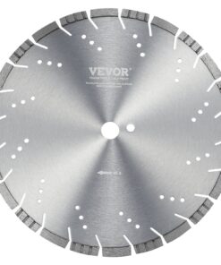 VEVOR 350mm Diamond Concrete Saw Blade, 12mm Slanted Teeth, 25.4mm Arbor, Wet & Dry Cutting for Concrete, Tile, Brick, Stone