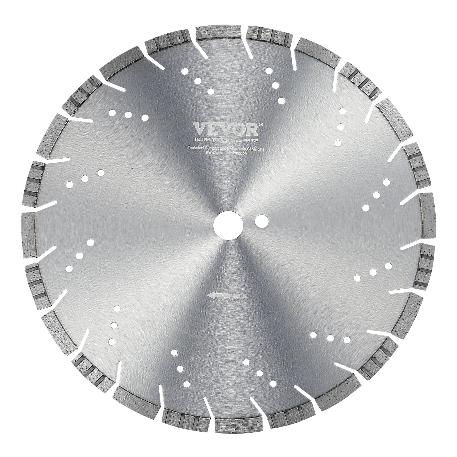 VEVOR 350mm Diamond Concrete Saw Blade, 12mm Slanted Teeth, 25.4mm Arbor, Wet & Dry Cutting for Concrete, Tile, Brick, Stone — изображение 12