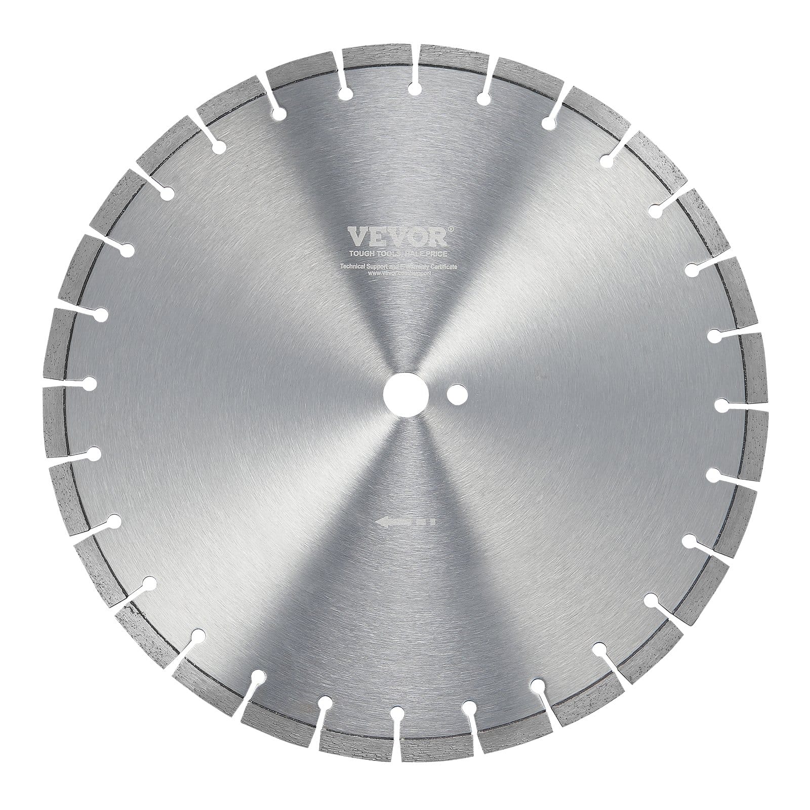VEVOR 400mm Diamond Concrete Saw Blade, 12mm Flat Teeth, Universal 25.4mm Arbor, Wet/Dry Cut for Concrete, Brick, Tile — изображение 12