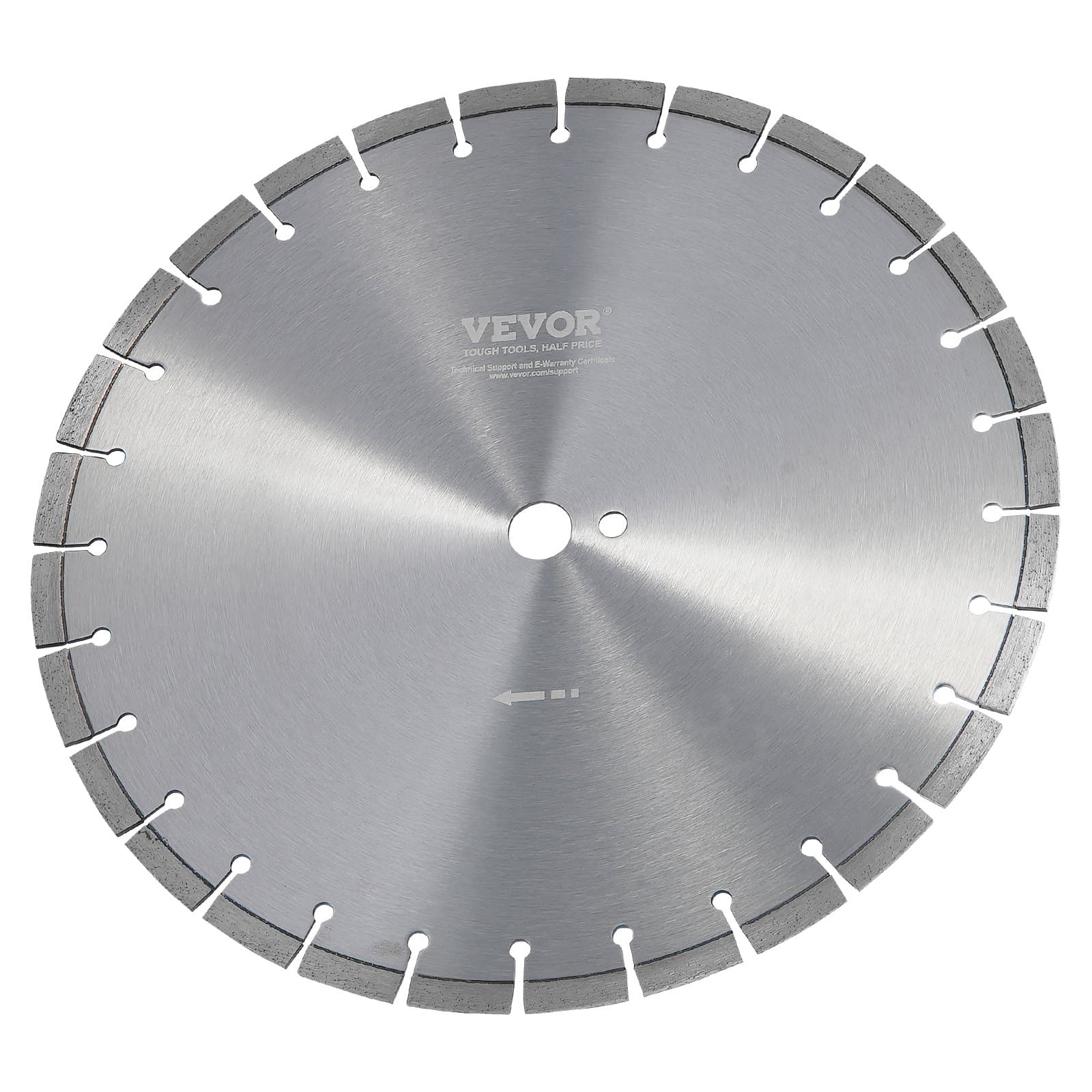 VEVOR 400mm Diamond Concrete Saw Blade, 12mm Flat Teeth, Universal 25.4mm Arbor, Wet/Dry Cut for Concrete, Brick, Tile — изображение 9