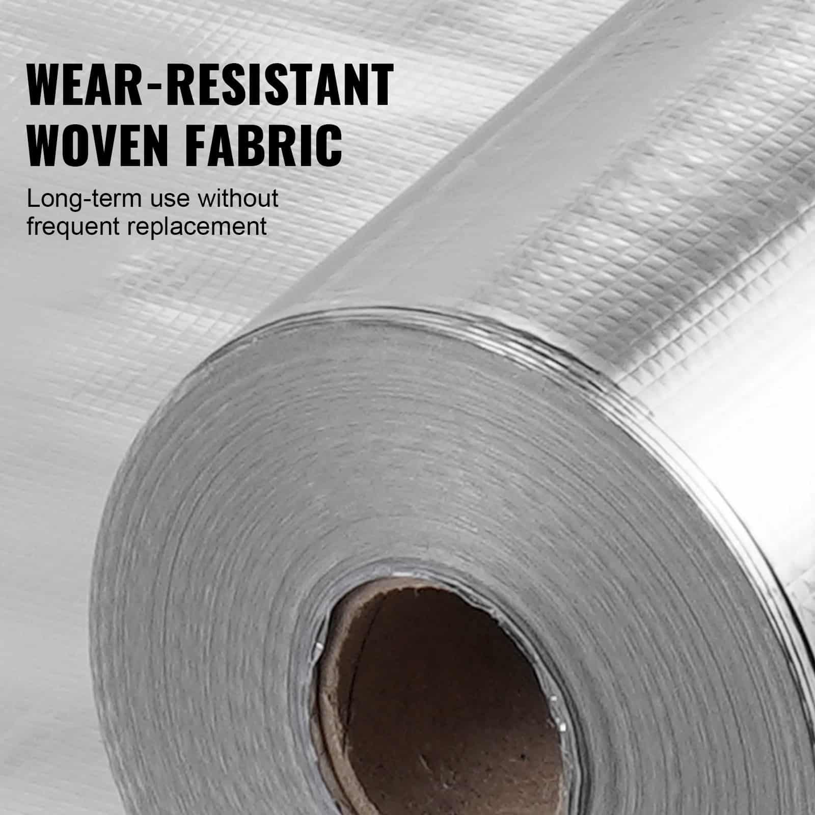 VEVOR Double Reflective Aluminum Foil Insulation Roll 0.165 mm, 1.22 m x 76.2 m, Thermal Barrier for Roof, Window, RV - Pilt 4