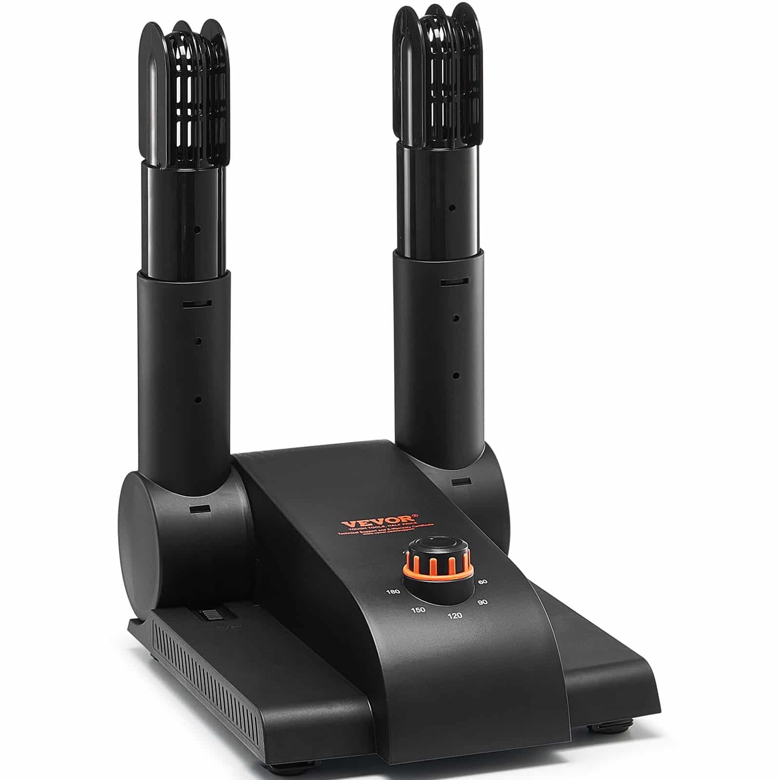 VEVOR Foldable Shoe & Boot Dryer with Timer, 2 Tubes, Heat Blower, 40–50°C Safe Drying for All Shoes, Black & Orange — изображение 10