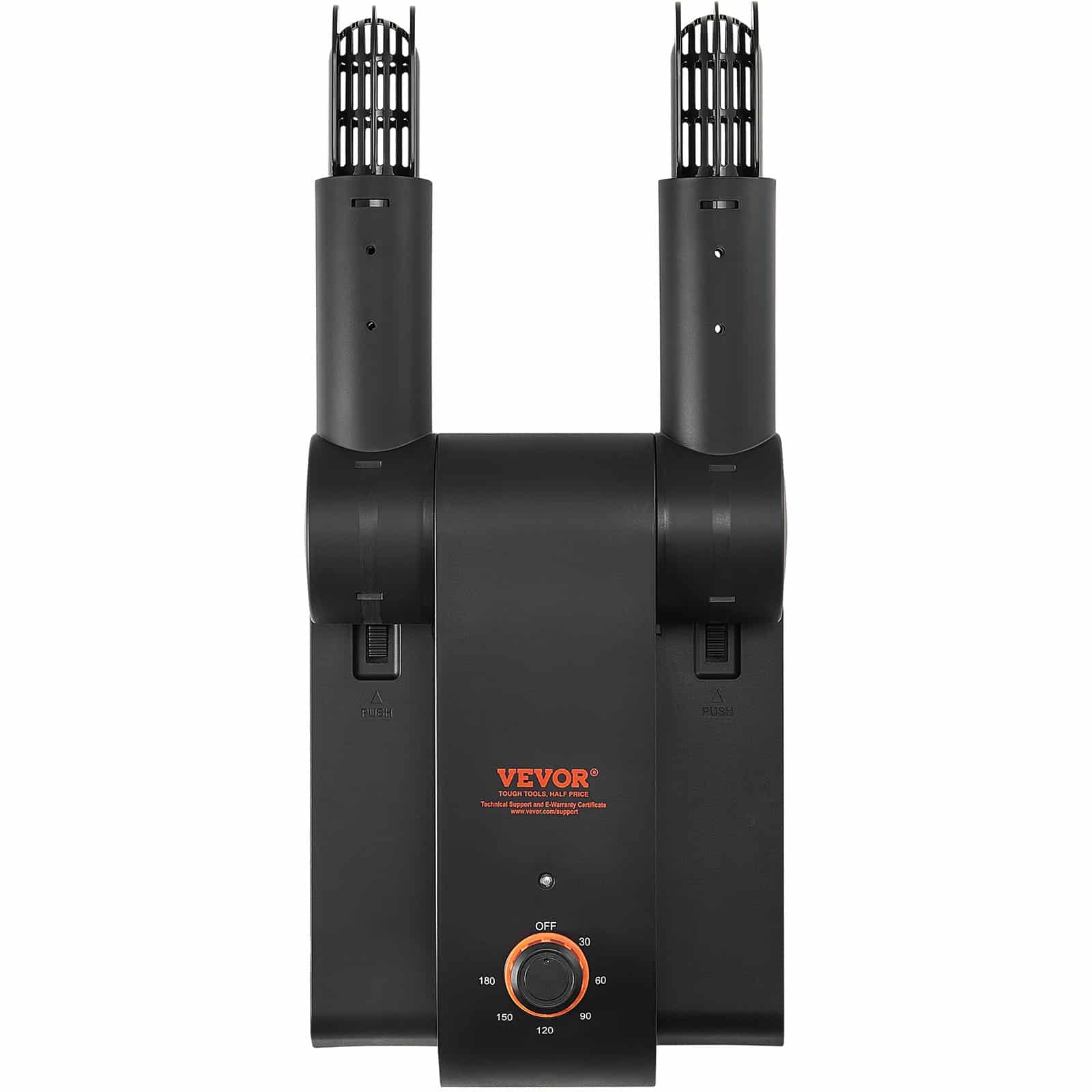 VEVOR Foldable Shoe & Boot Dryer with Timer, 2 Tubes, Heat Blower, 40–50°C Safe Drying for All Shoes, Black & Orange — изображение 11