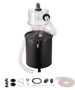 Циклонный пылеотделитель VEVOR с металлическим баком 50 л, адаптер шланга 101.6 мм, для сухих/влажных пылесосов