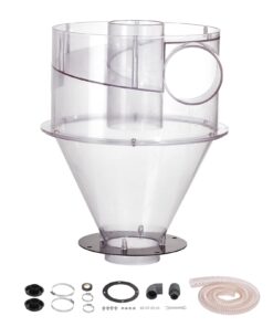 Циклонный пылеотделитель VEVOR, совместим с шлангами 101.6мм, эффективный ABS пылесборник для пылесосов 18.9–37.85л