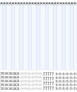 VEVOR Прозрачная дверная занавеска из ПВХ-полоски 152,4 x 213,4 см для морозильников, складов, кухонь — прочный и устойчивый к погодным условиям