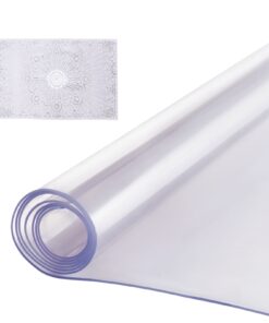 VEVOR Clear PVC Table Protector 609x1219 mm, 2.0 mm Thick Waterproof Desk Mat for Dining, Office & Home Use