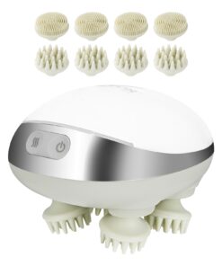 VEVOR Rechargeable Heated Scalp Massager with 8 Heads, IPX7 Waterproof, for Hair Growth, Deep Clean & Stress Relief