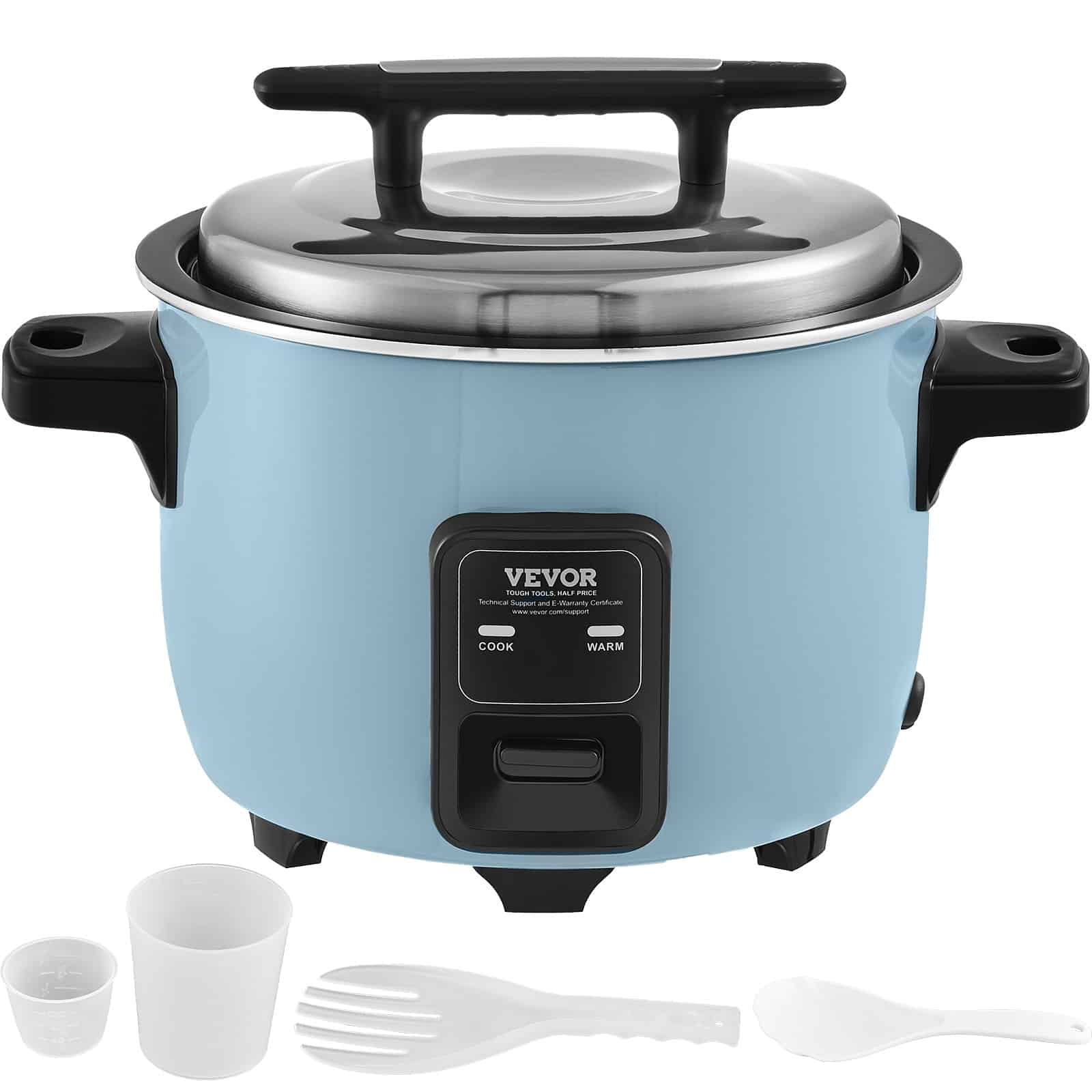 VEVOR Commercial 8L Rice Cooker & Warmer, 40-Cup Capacity, Nonstick Pot, Fast Cooking, 24h Keep Warm, for Restaurants & Events