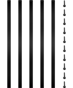 VEVOR 16 Pack Алюминиевые балясины настила размером 75x2,5 см с винтами, черные лесные шпиндели для деревянных и композитных перил