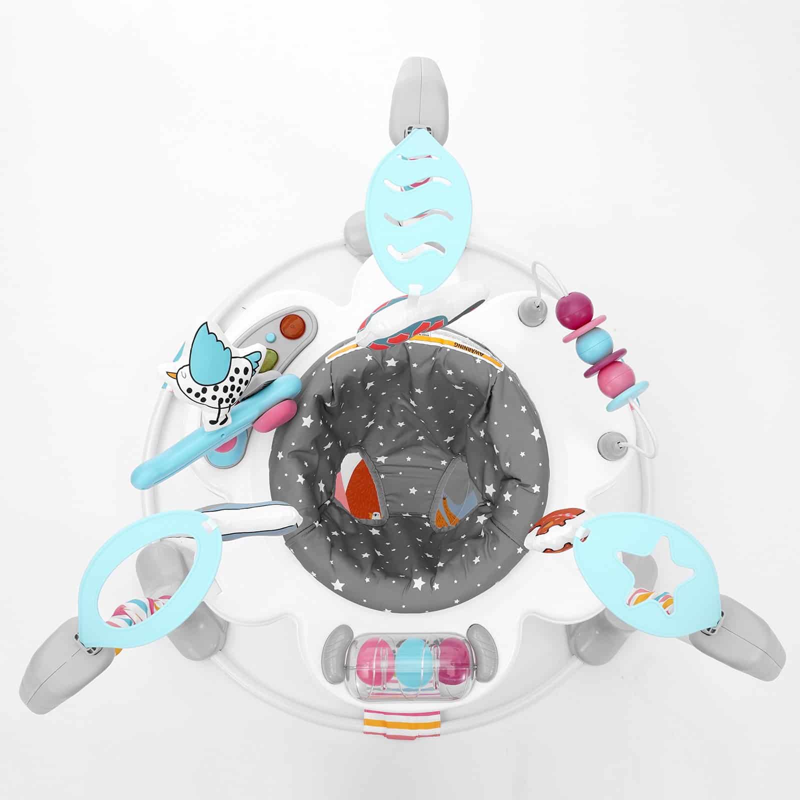 VEVOR 360° Baby Bouncer & Activity Center with Music, Lights, Toys, Adjustable Height – For Babies 6 Months+, Foldable Frame – Paveikslėlis 10