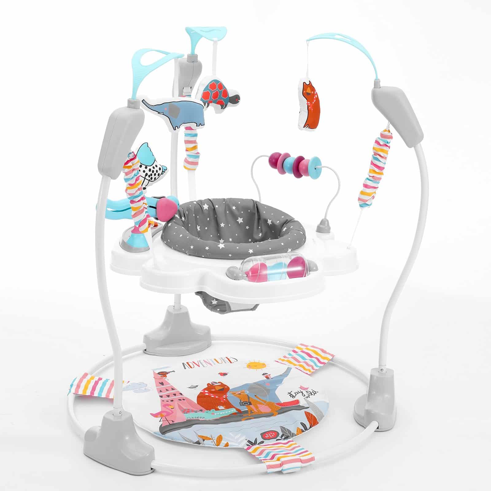 VEVOR 360° Baby Bouncer & Activity Center with Music, Lights, Toys, Adjustable Height – For Babies 6 Months+, Foldable Frame – Paveikslėlis 12