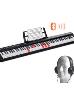 VEVOR цифровое пианино на 88 клавиш, полноразмерные полу-взвешенные клавиши, 1000 тембров, динамики, педаль, наушники, Bluetooth MIDI USB