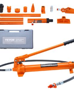 VEVOR 10 Ton Hydraulic Porta Power Kit with 1.4 m Hose, Auto Body & Frame Repair Tool Set with Case for Car, Truck, Farm
