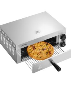 VEVOR 12-inch Electric Pizza Oven 1500W with Temp & Timer Control, Even Baking, Easy Clean Tray, for Home & Commercial Use