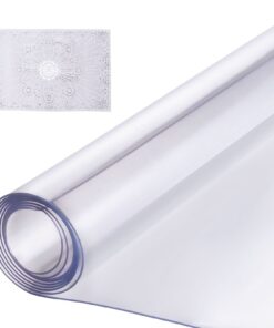 Clear PVC Table Protector 1067x2438 mm, 1.5 mm Thick Waterproof Table Cover for Dining Tables, Desks & Dressers