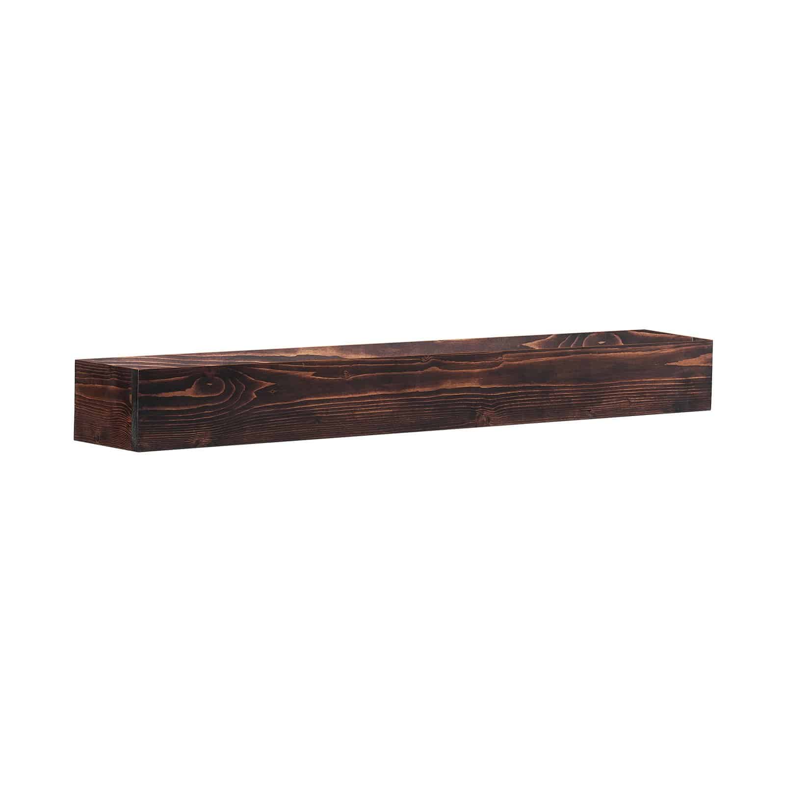 VEVOR Rustic Brown Floating Fireplace Mantel Shelf 122x20x13cm, Solid Pine Wood, 22kg Capacity, Wall Mounted Farmhouse Decor - Image 10