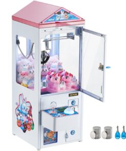 VEVOR Claw Machine Аркадна гра з 0-80 мм щелепою, 0-130 мм підйомом, світлом і звуком, іграшкою з монетами для дітей і подій