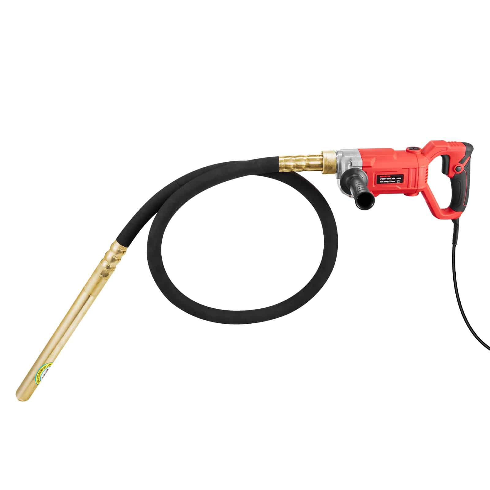 VEVOR 960W Handheld Electric Concrete Vibrator with 2m Shaft, 4000 RPM, Portable Tool for Air Bubble Removal and Mixing — attēls 11