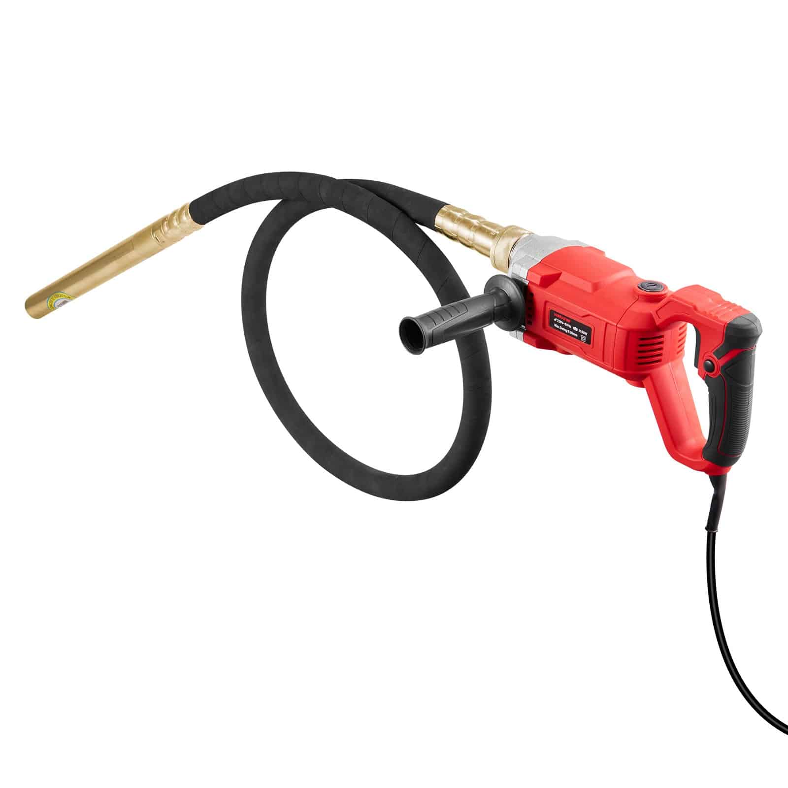 VEVOR 960W Handheld Electric Concrete Vibrator with 2m Shaft, 4000 RPM, Portable Tool for Air Bubble Removal and Mixing — attēls 9