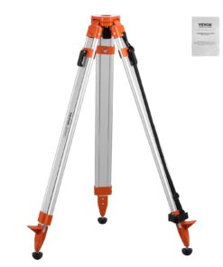 VEVOR Adjustable Laser Level Tripod Stand, 42–166.5 cm Height, 5/8"-11 Mount, Heavy-Duty Aluminum Tripod for Construction & Surveying