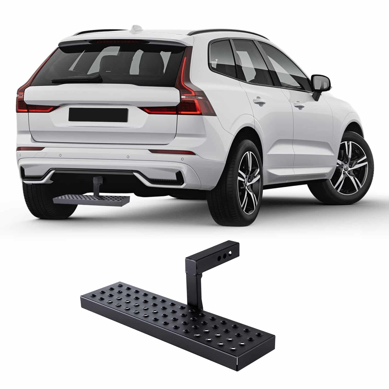VEVOR Universal Hitch Step for 50mm Receiver, Steel Rear Bumper Guard, 158.7kg Load, Anti-Slip, Lock Pin, for SUV/Truck/Trailer