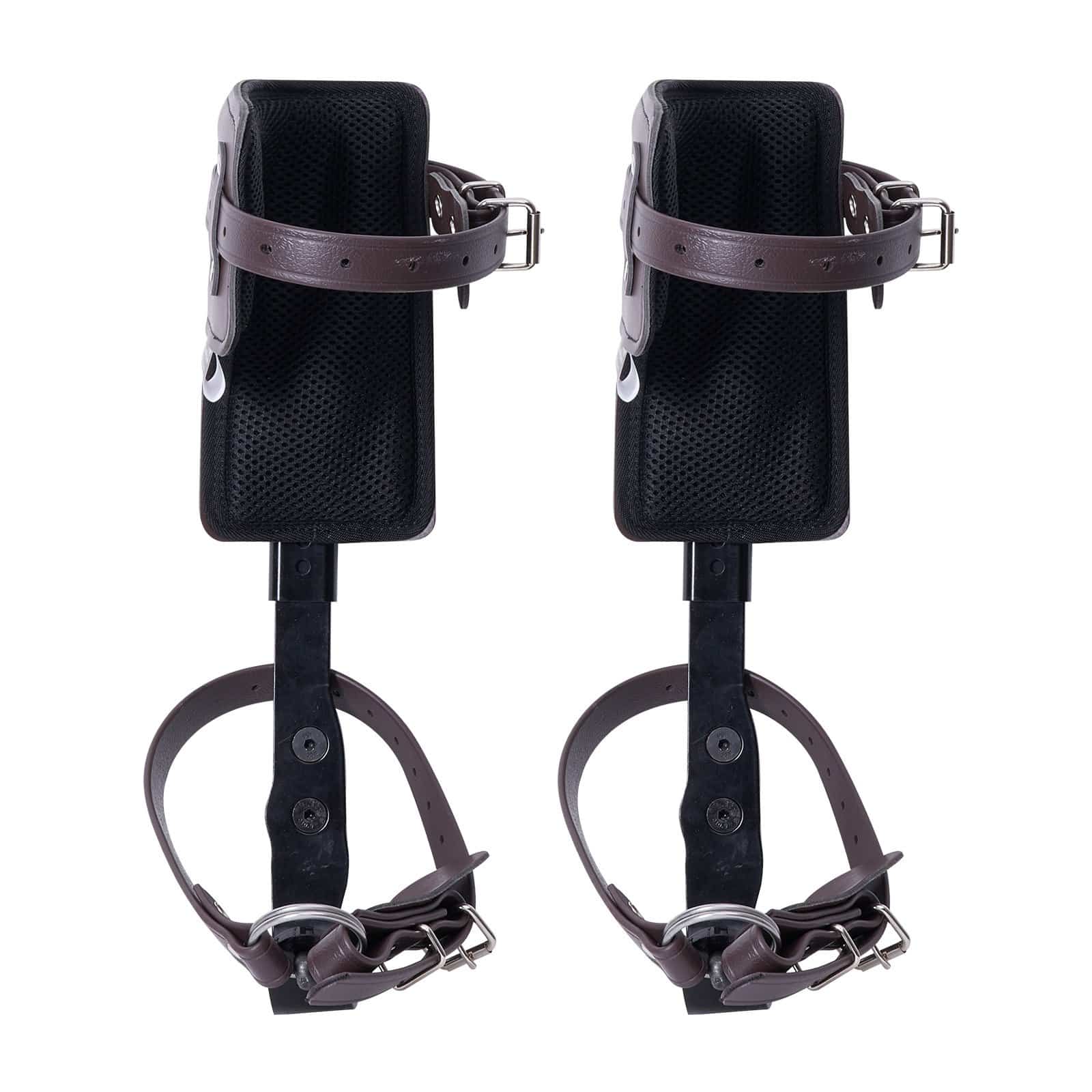 VEVOR Tree Climbing Spikes Pair, Alloy Steel Spurs, 160kg Load, Adjustable Gear with Straps & Protectors for Arborists, Brown - Зображення 11