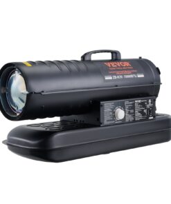 VEVOR 70 000 BTU petrolejas/dīzeļdegvielas siltā gaisa lielgabals, 19 l tvertne, pārnēsājams sildītājs ar termostatu darbnīcām un objektiem