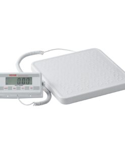 VEVOR Portable Digital Medical Scale, 200kg Capacity, LCD, Anti-Slip, Hold & Tare, Battery/DC Powered for Home & Clinics
