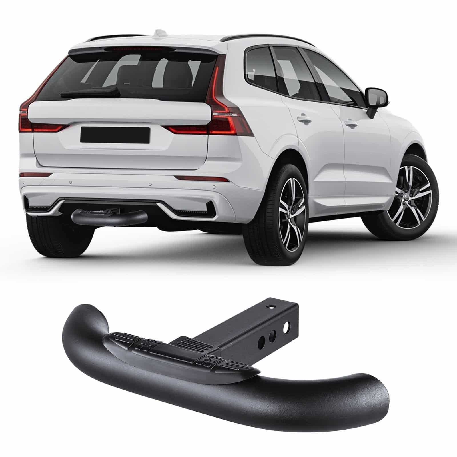 VEVOR Universal Hitch Step for 5 cm Receiver, 159 kg Load Rear Bumper Guard with Anti-Slip Surface & Pin Kit for SUV, Truck, Trailer