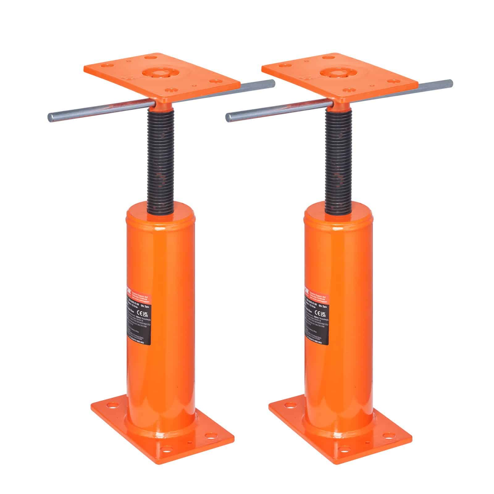 VEVOR 2PCS Adjustable Floor Jack Posts, Q235 Steel, 9700 lbs Capacity, Height 30.5–40.6 cm, for House Leveling & Support