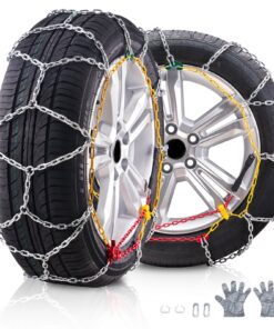 Цепи аварийных снежных шин VEVOR 2PCS, марганцевая сталь, противоскользящее тяговое усилие для автомобилей, внедорожников, пикапов и грузовиков, подходит для шин 14 (17 дюймов)