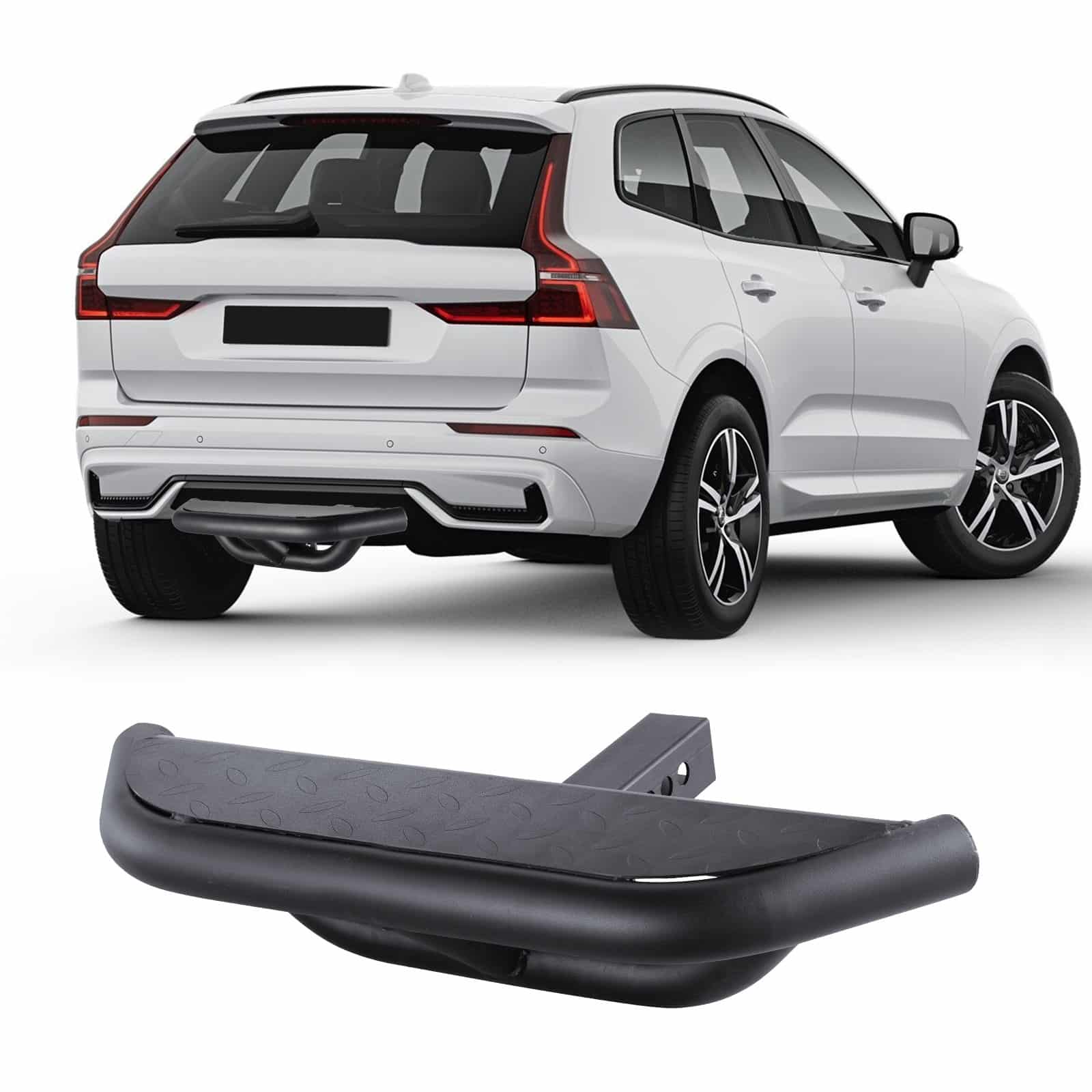 VEVOR Hitch Step for 50 mm Receiver, Steel Rear Bumper Guard, 158.7 kg Load, Anti-Slip, Lock Pin, for SUV/Truck/Trailer