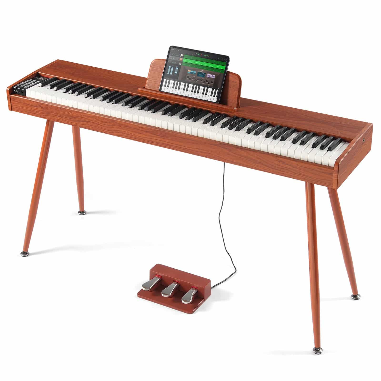 VEVOR 88-Key Fully Weighted Digital Piano with Dual Keyboard, Bluetooth/MIDI, Speakers & Stand – Ideal for Beginners