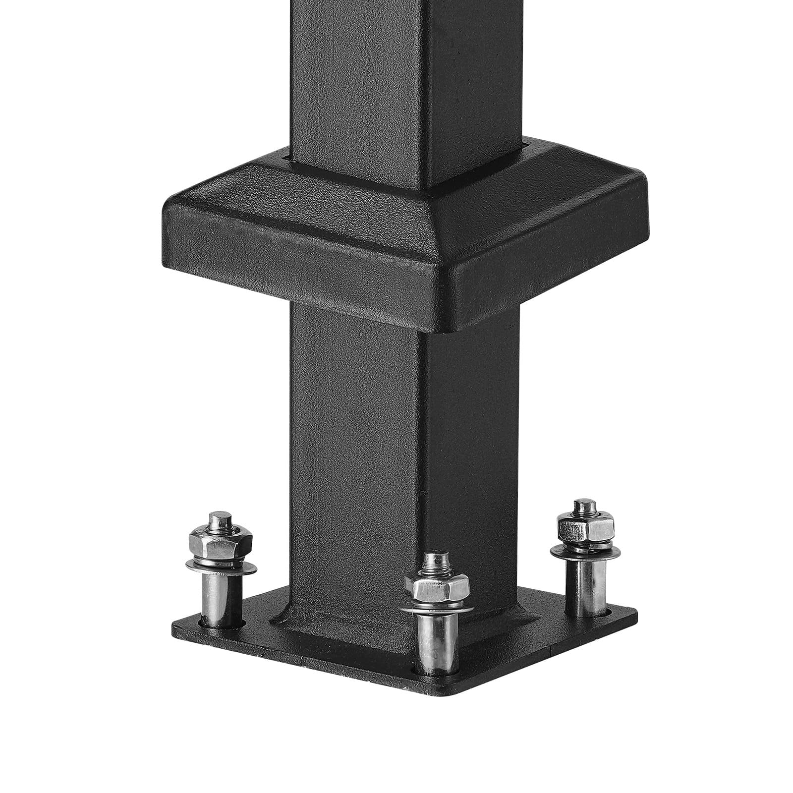 VEVOR Outdoor Stair Handrail for 1-2 Steps, Carbon Steel, Black Arch, Safety Rail with Installation Kit for Seniors & Kids - Image 12