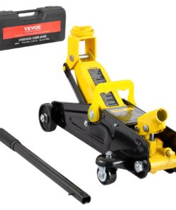 Гидравлический низкопрофильный домкрат VEVOR 1,5 т, прочный автомобильный домкрат с высотой подъема 120–307 мм, быстрый подъем, жёлтый